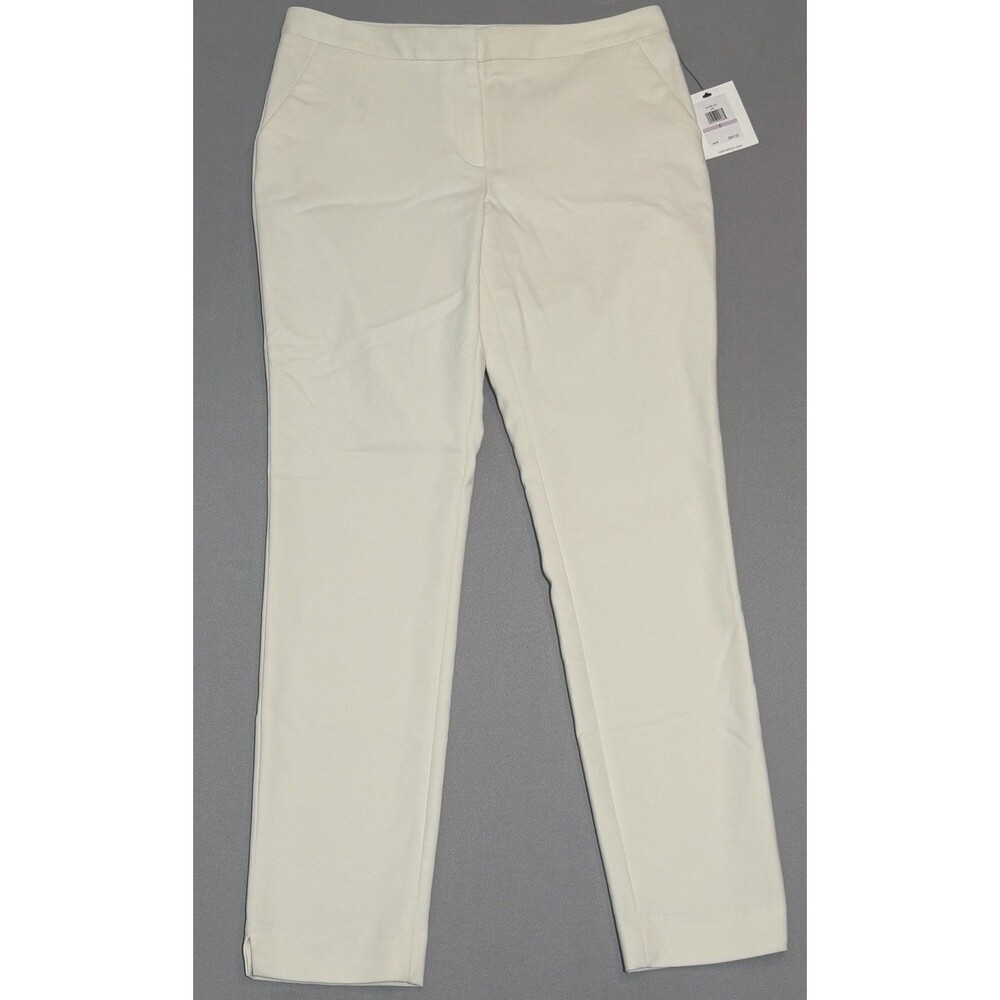 NWT Calvin Klein Straight Leg Pants Women’s Size 6 White Mid Rise ($89 MSRP)
